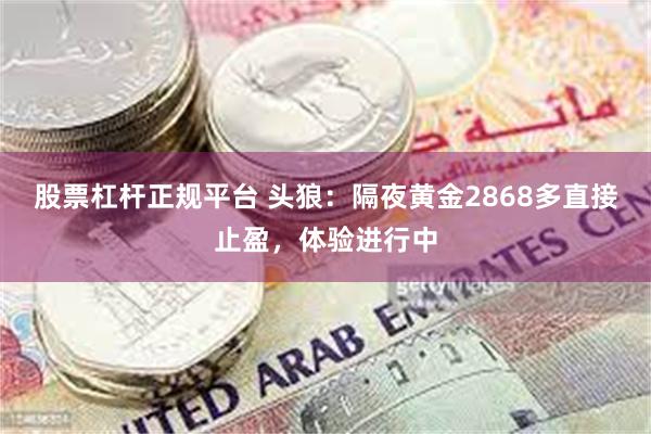 股票杠杆正规平台 头狼：隔夜黄金2868多直接止盈，体验进行中