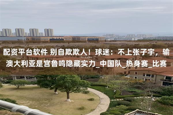 配资平台软件 别自欺欺人！球迷：不上张子宇，输澳大利亚是宫鲁鸣隐藏实力_中国队_热身赛_比赛