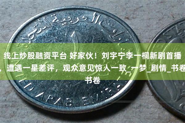 线上炒股融资平台 好家伙！刘宇宁李一桐新剧首播，遭遇一星差评，观众意见惊人一致_一梦_剧情_书卷