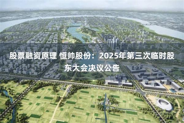 股票融资原理 恒帅股份：2025年第三次临时股东大会决议公告