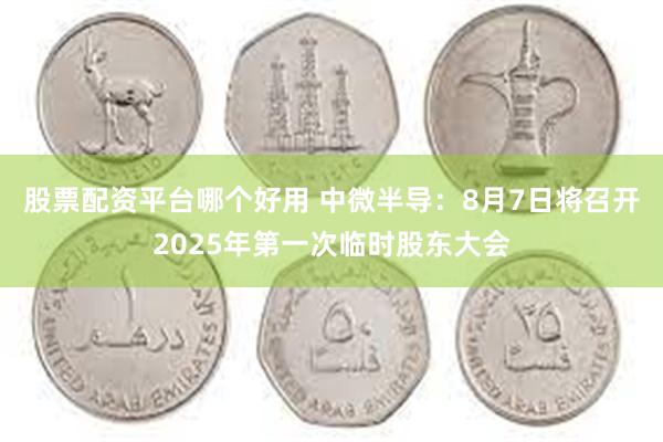 股票配资平台哪个好用 中微半导：8月7日将召开2025年第一次临时股东大会