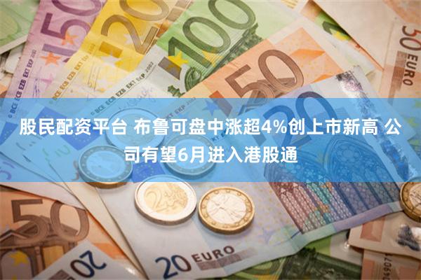 股民配资平台 布鲁可盘中涨超4%创上市新高 公司有望6月进入港股通