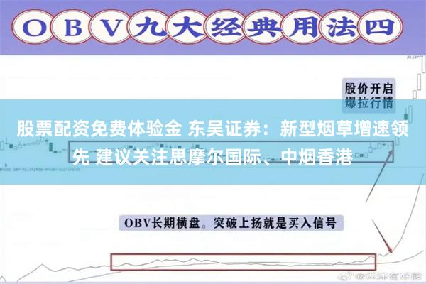 股票配资免费体验金 东吴证券：新型烟草增速领先 建议关注思摩尔国际、中烟香港