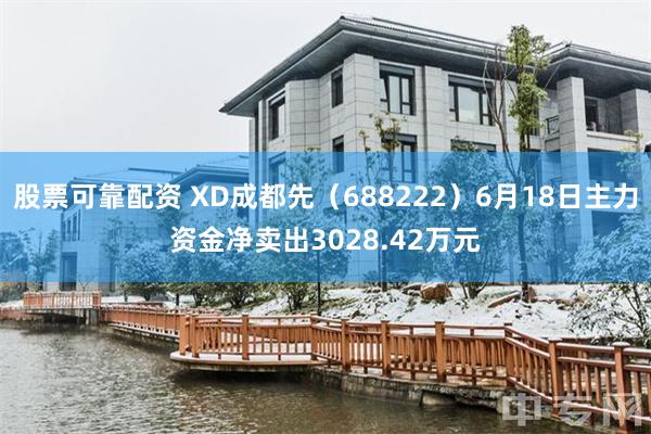 股票可靠配资 XD成都先（688222）6月18日主力资金净卖出3028.42万元