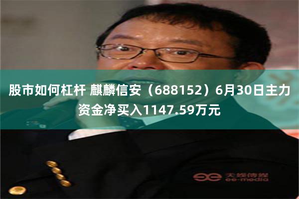 股市如何杠杆 麒麟信安（688152）6月30日主力资金净买入1147.59万元