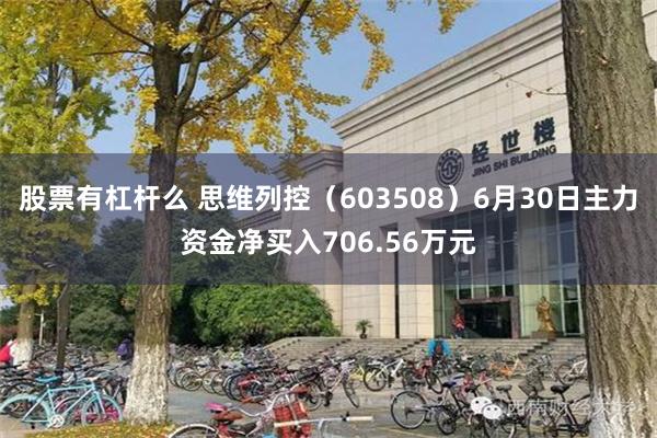股票有杠杆么 思维列控（603508）6月30日主力资金净买入706.56万元