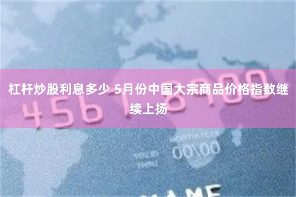 杠杆炒股利息多少 5月份中国大宗商品价格指数继续上扬