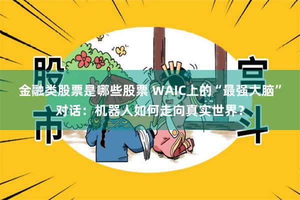 金融类股票是哪些股票 WAIC上的“最强大脑”对话：机器人如何走向真实世界？