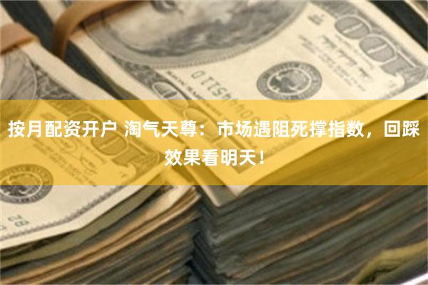 按月配资开户 淘气天尊：市场遇阻死撑指数，回踩效果看明天！