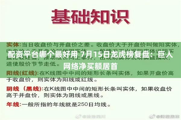 配资平台哪个最好用 7月15日龙虎榜复盘:巨人网络净买额居首