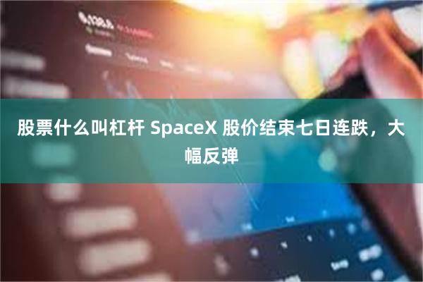 股票什么叫杠杆 SpaceX 股价结束七日连跌，大幅反弹