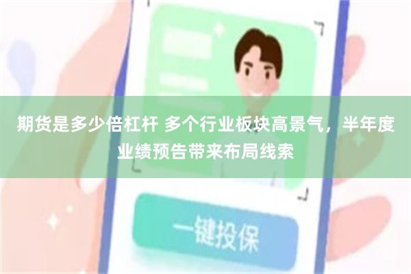 期货是多少倍杠杆 多个行业板块高景气，半年度业绩预告带来布局线索