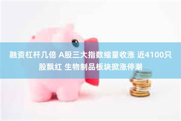融资杠杆几倍 A股三大指数缩量收涨 近4100只股飘红 生物制品板块掀涨停潮