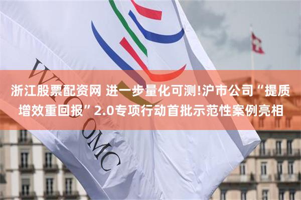 浙江股票配资网 进一步量化可测!沪市公司“提质增效重回报”2.0专项行动首批示范性案例亮相
