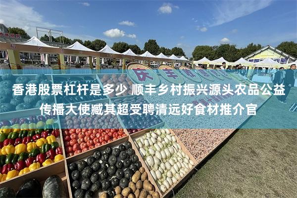 香港股票杠杆是多少 顺丰乡村振兴源头农品公益传播大使臧其超受聘清远好食材推介官