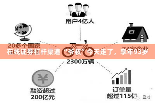 在线证劵杠杆渠道 “爷叔”今天走了，享年93岁